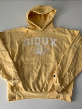 Fighting Sioux Butter Yellow Champion Hoodie